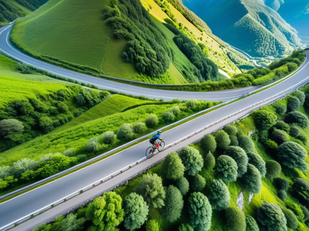 Desafío en la montaña: ciclistas conquistan paisajes espectaculares Ciclistas desafían las montañas en un paisaje impresionante