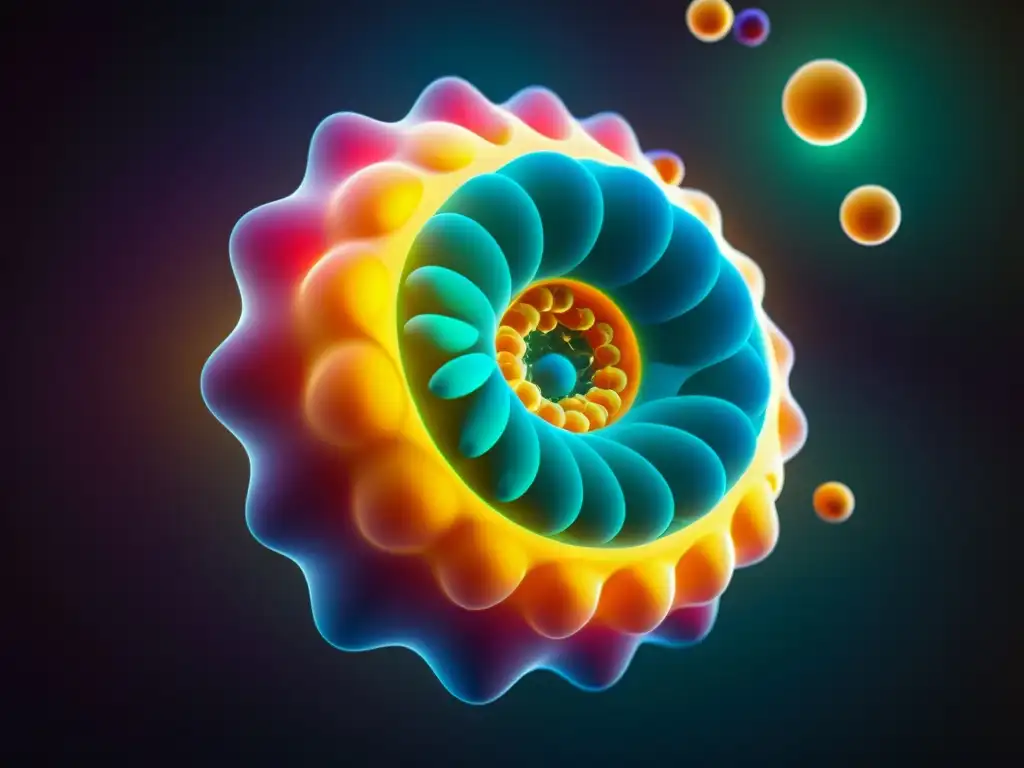 Enzimas digestivas: estructura molecular detallada Detalle ultradetallado de enzimas digestivas con compleja estructura molecular y colores vibrantes