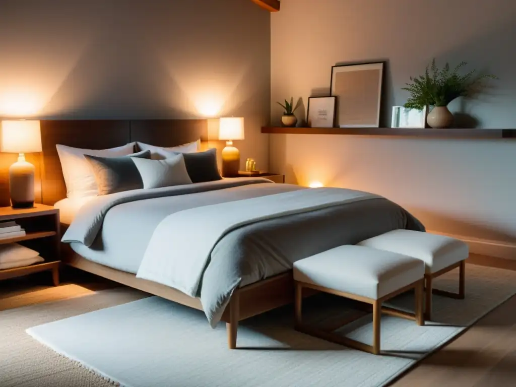 Un dormitorio sereno y acogedor, ideal para vencer el insomnio con nutrición deportiva