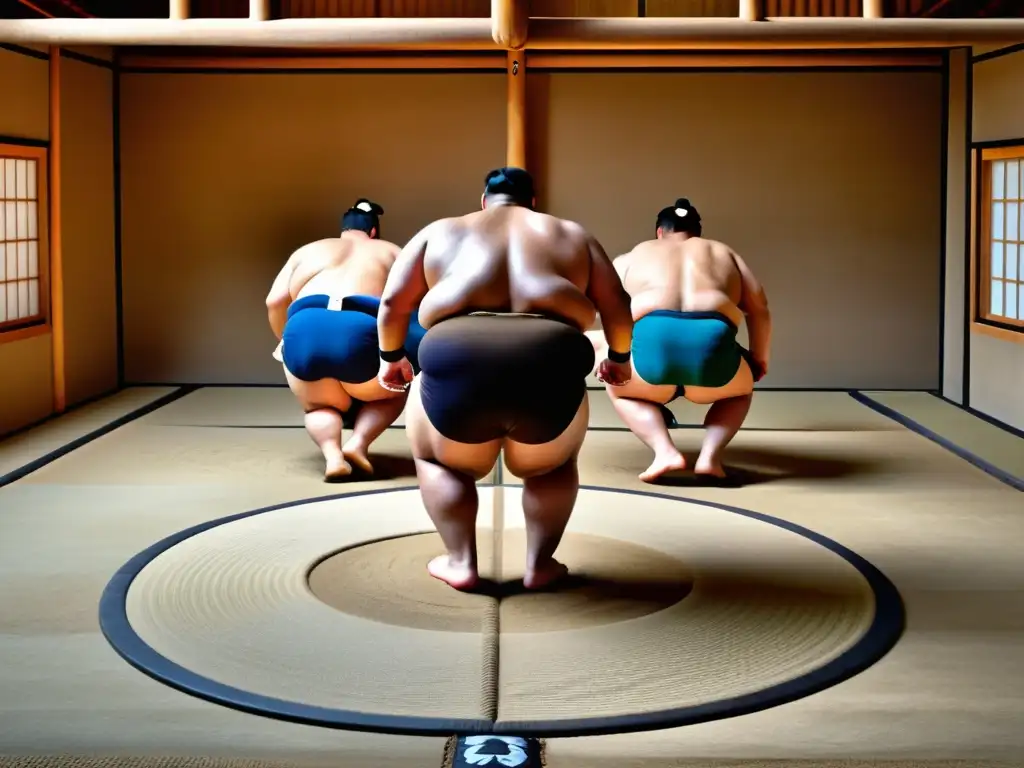 Entrenamiento Intenso de Sumo: Disciplina y Determinación Un entrenamiento intenso de luchadores de sumo con suplementación efectiva para luchadores de sumo