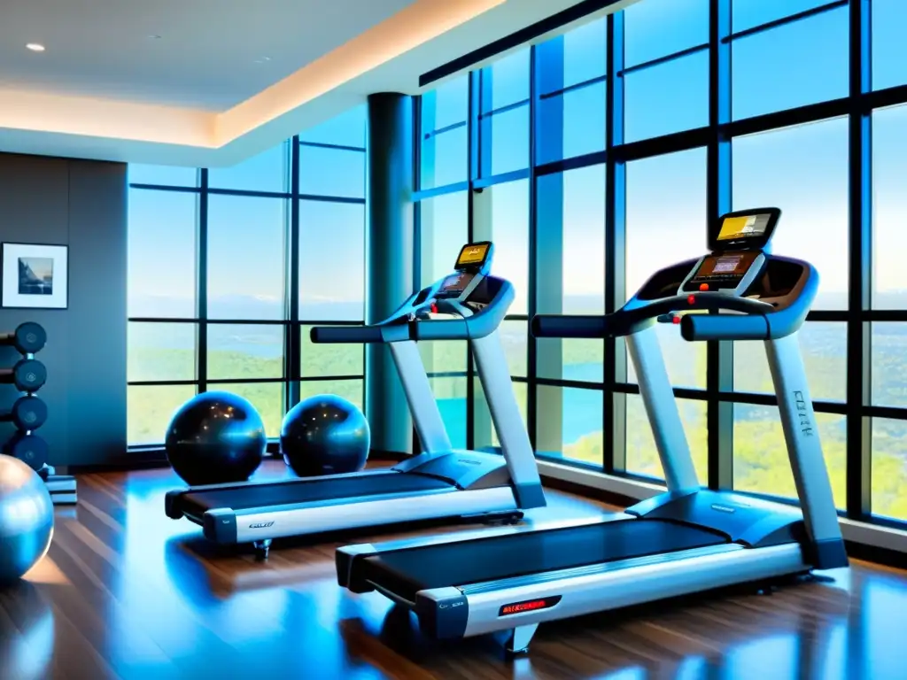 Hotel con gimnasio: fitness y bienestar en viajes Un hotel con gimnasio y equipo de ejercicio moderno