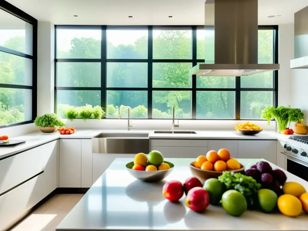 Cocina saludable: Nutricionista preparando comida balanceada Un nutricionista prepara una comida balanceada en una cocina moderna, destacando estrategias nutricionales para control de peso