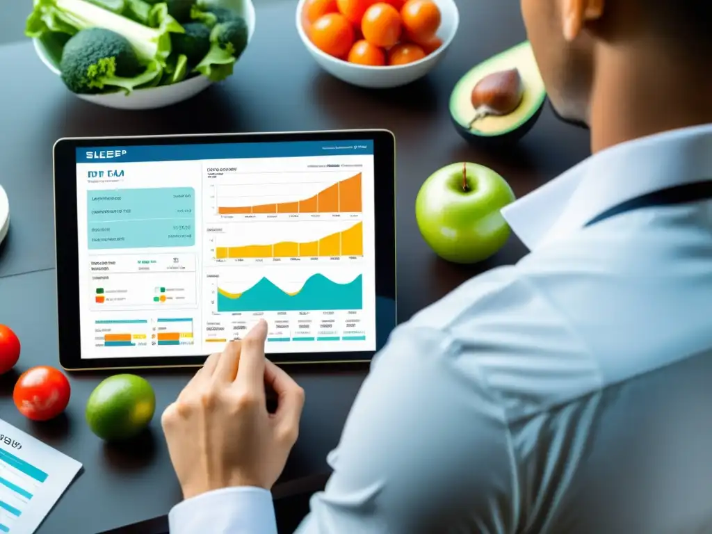 Planificación de Crononutrición para Atleta de Alto Rendimiento Un nutricionista profesional planificando una dieta personalizada para mejorar el rendimiento deportivo a través de la crononutrición
