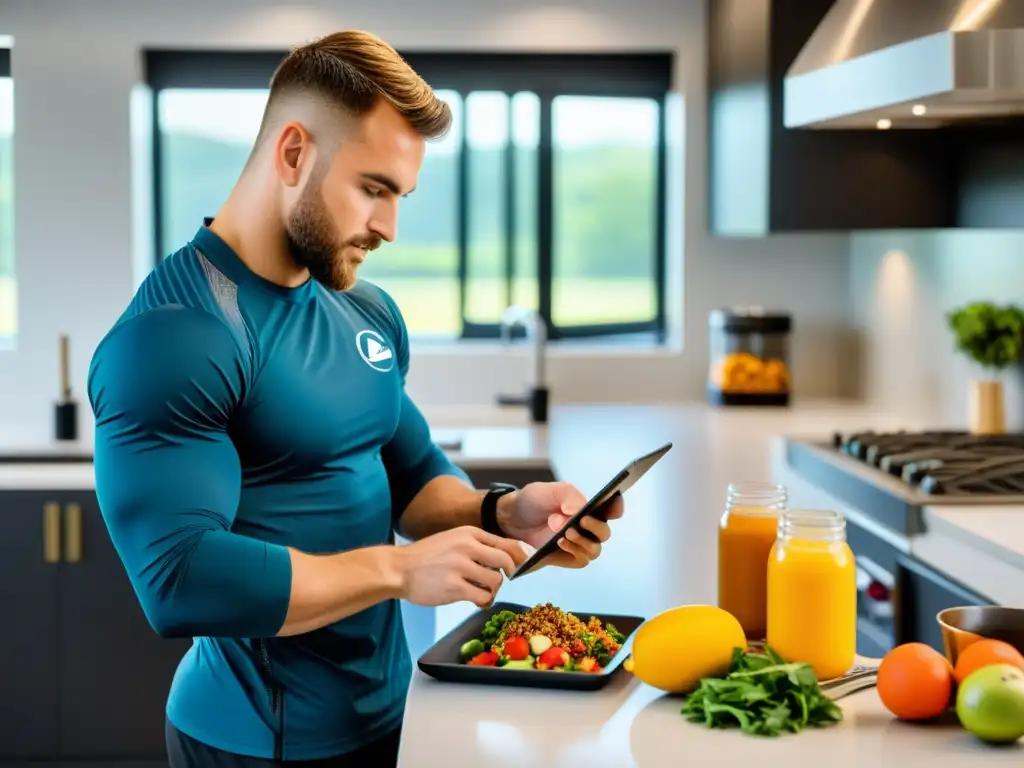 Un nutricionista profesional crea un plan de alimentación personalizado para un atleta, enfocándose en la periodización y adaptación al entrenamiento