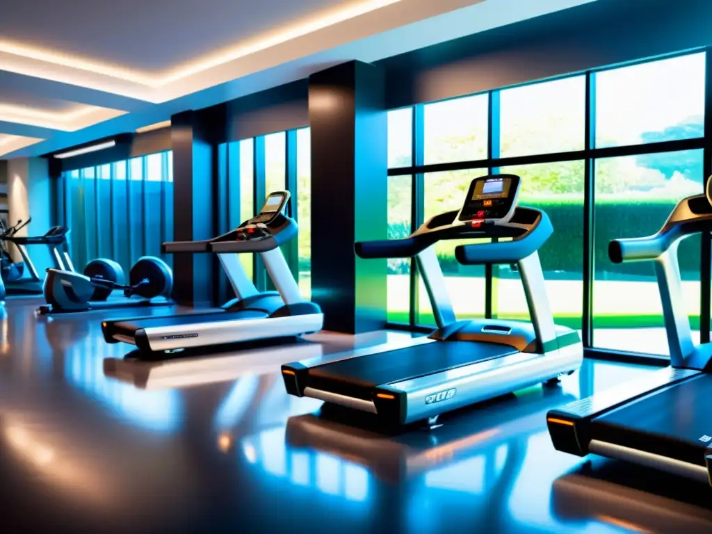 Entrenamiento vibratorio de última generación en gimnasio moderno Plataformas vibratorias tonificación muscular en un gimnasio moderno y dinámico con entrenadores profesionales y luz natural