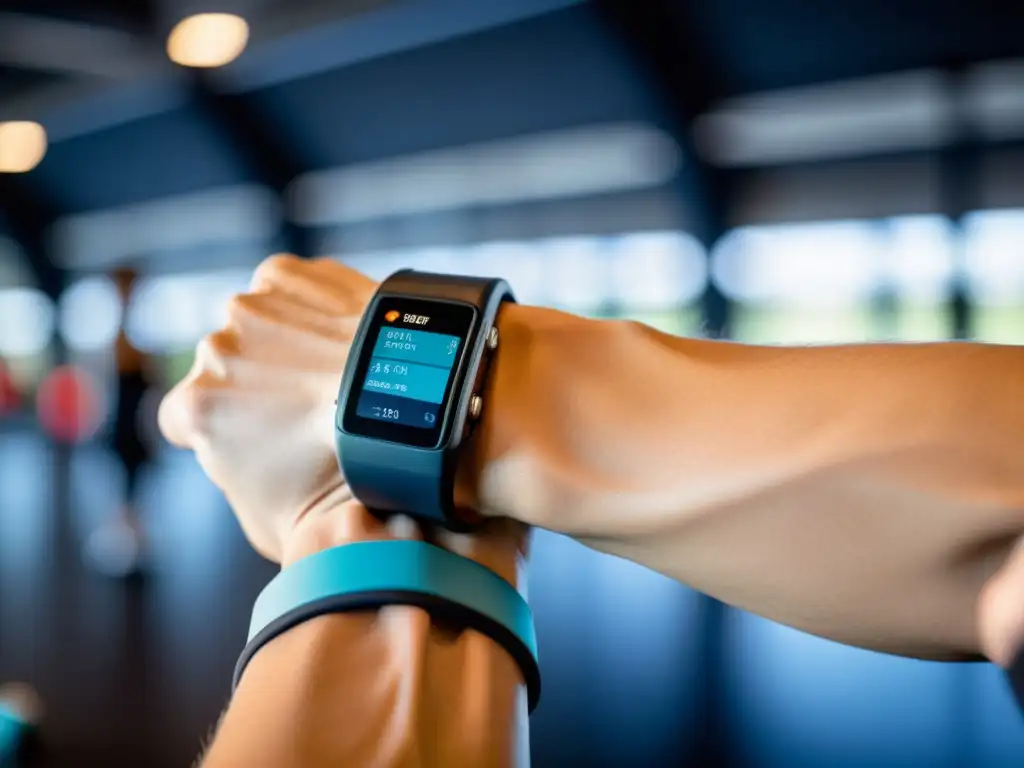 Sensor de hidratación de alta tecnología para atletas Sensor de hidratación futurista en atleta durante ejercicio, mejora hidratación durante ejercicio