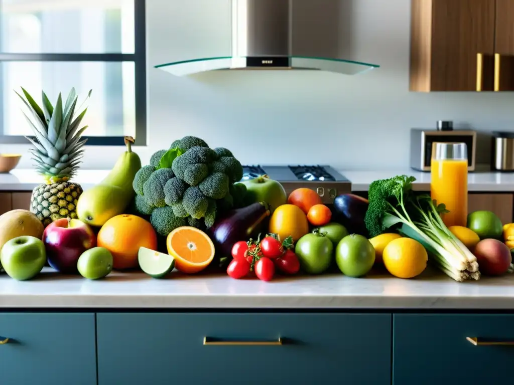 Arte culinario: alimentos para la recuperación muscular Vista detallada de alimentos nutritivos en cocina moderna para recuperación muscular en deportes de resistencia