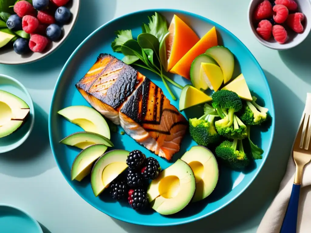 Plan de comidas para karate: Equilibrio nutricional y energético Vista detallada de un plan de comidas para karate, con platos coloridos y nutrientes para energía sostenida durante el entrenamiento